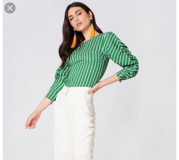 zara ruched sleeve top