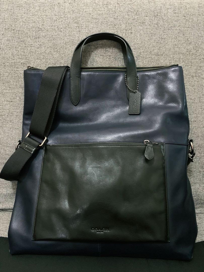 Coach Manhattan Foldover Tote, Luxury, Bags & Wallets on Carousell