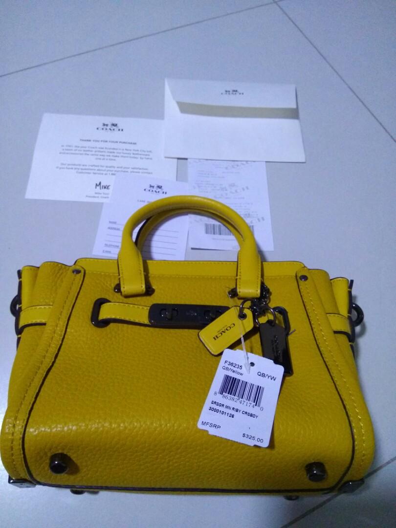 Coach sale swagger yellow