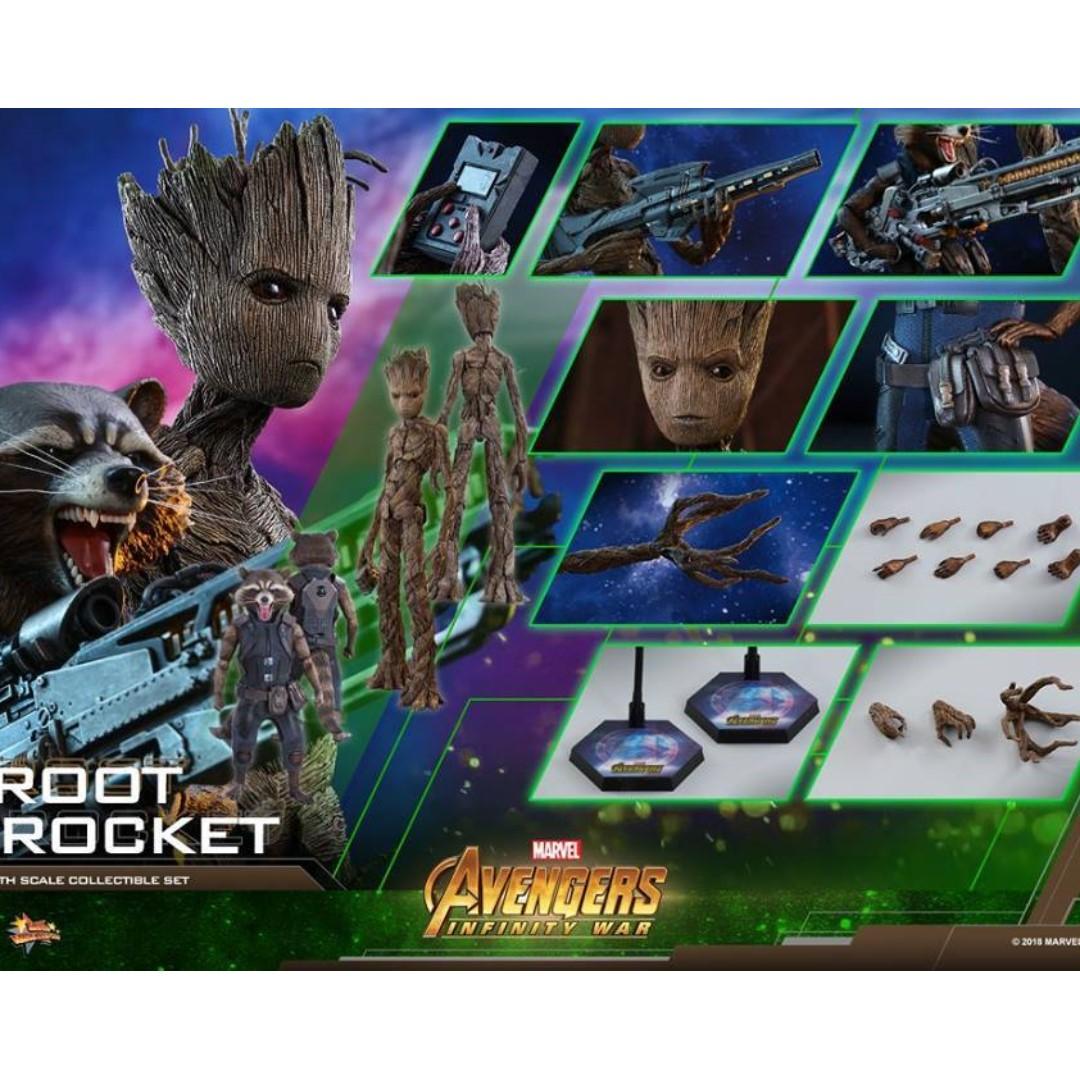 groot and rocket hot toys infinity war