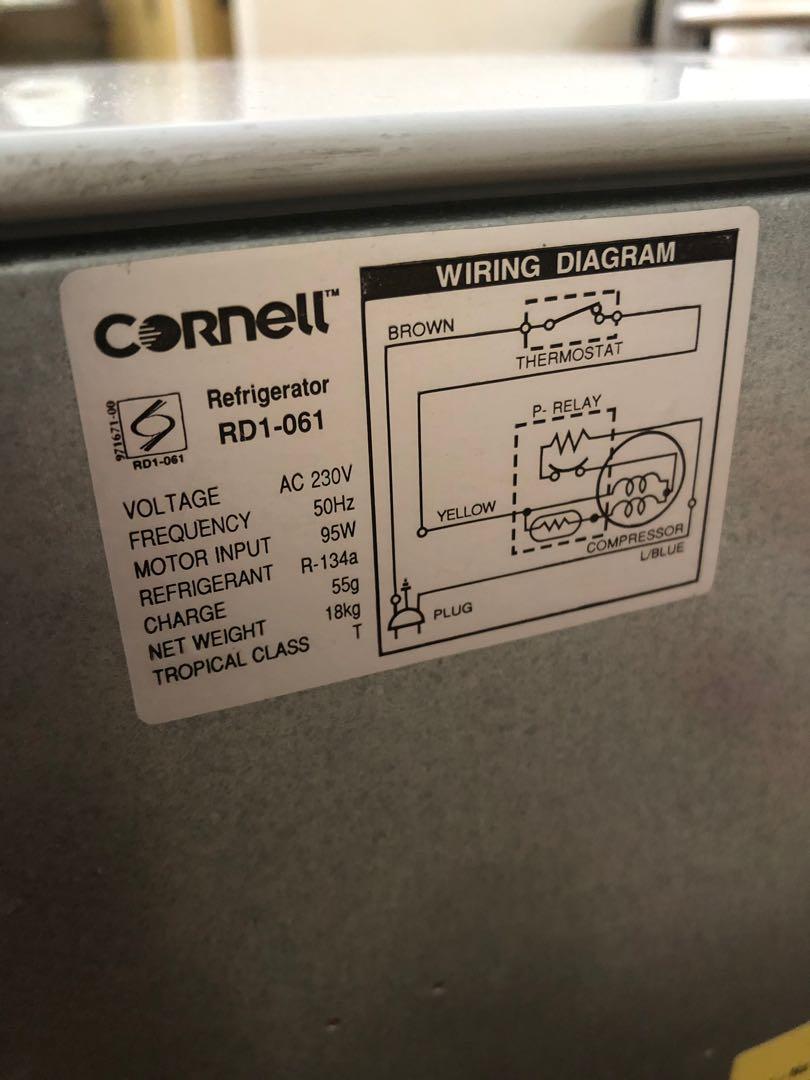 Cornell Mini Bar Fridge, TV & Home Appliances, Kitchen Appliances