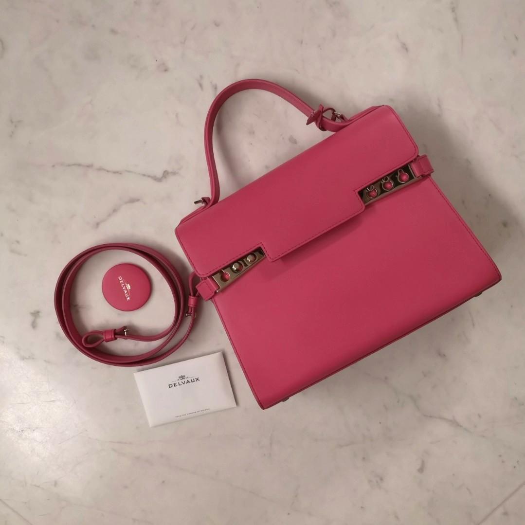 Delvaux Tempete Rose Shocking MM size, Luxury, Bags \u0026 Wallets, Handbags on  Carousell