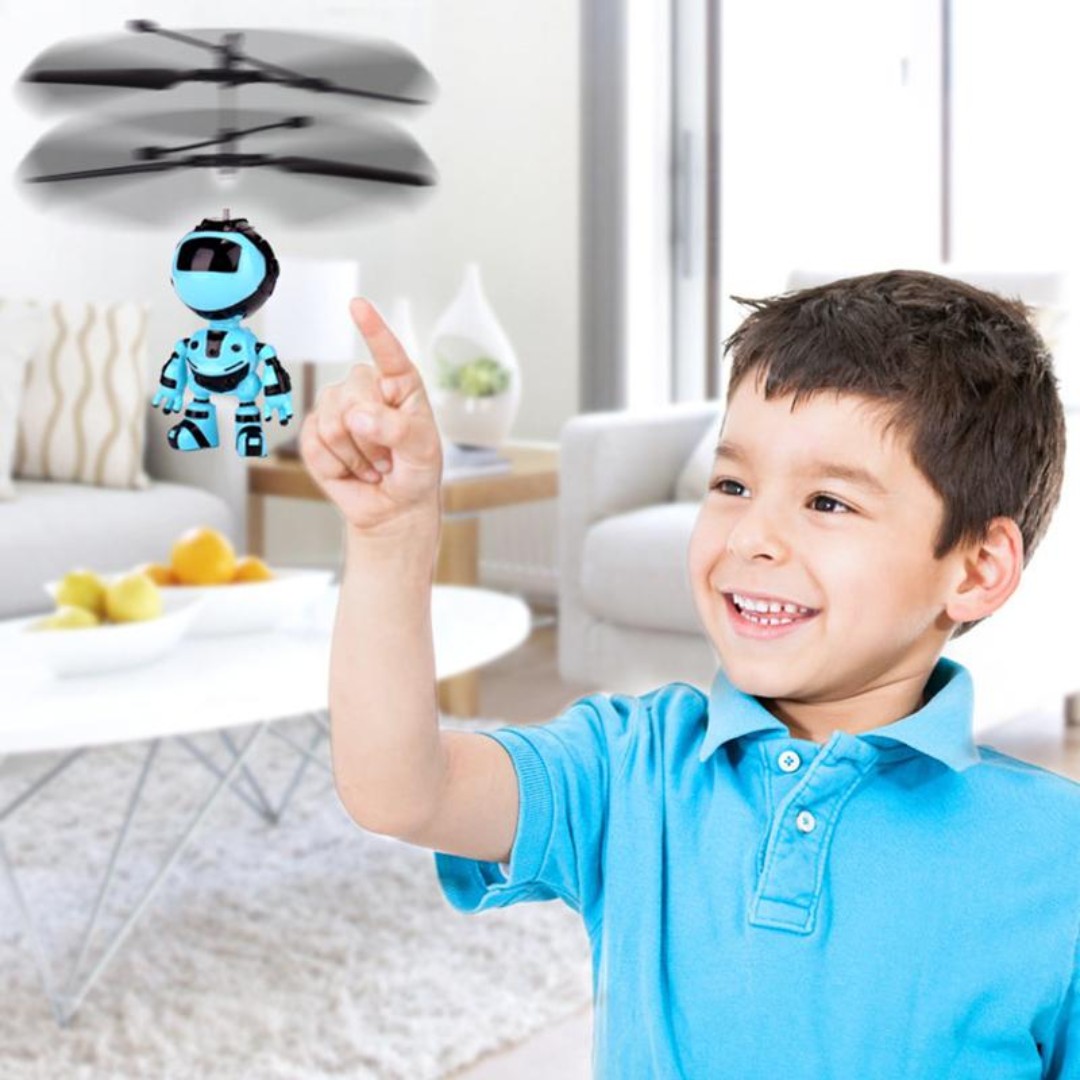 Electric RC Fly Robot RC Inductive Flying Robot Kid's Flying Ball Mini Drone Helicopter Aircraft