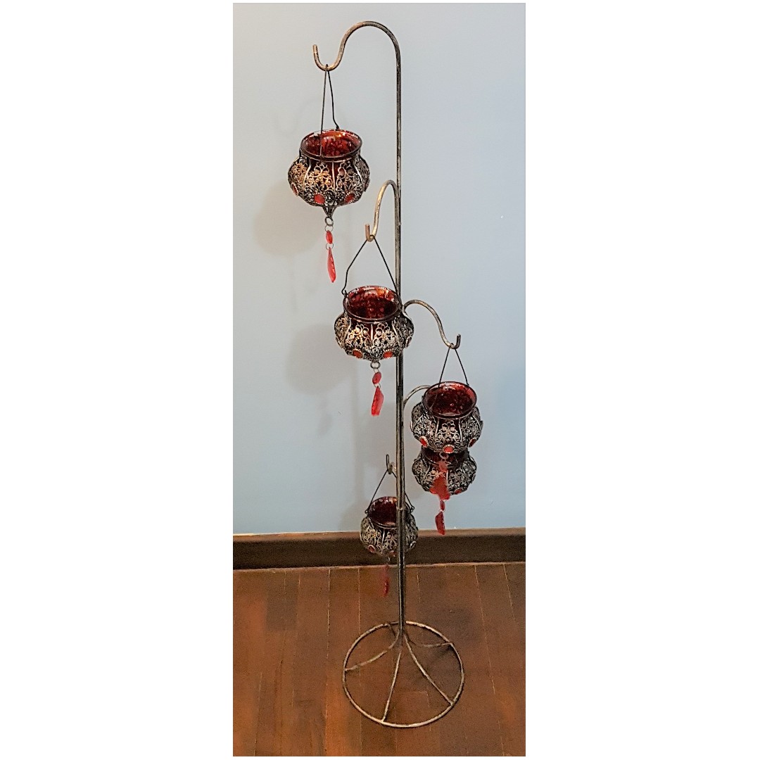 Floor Hanging Tealight Candle Lantern Holder Stand Furniture