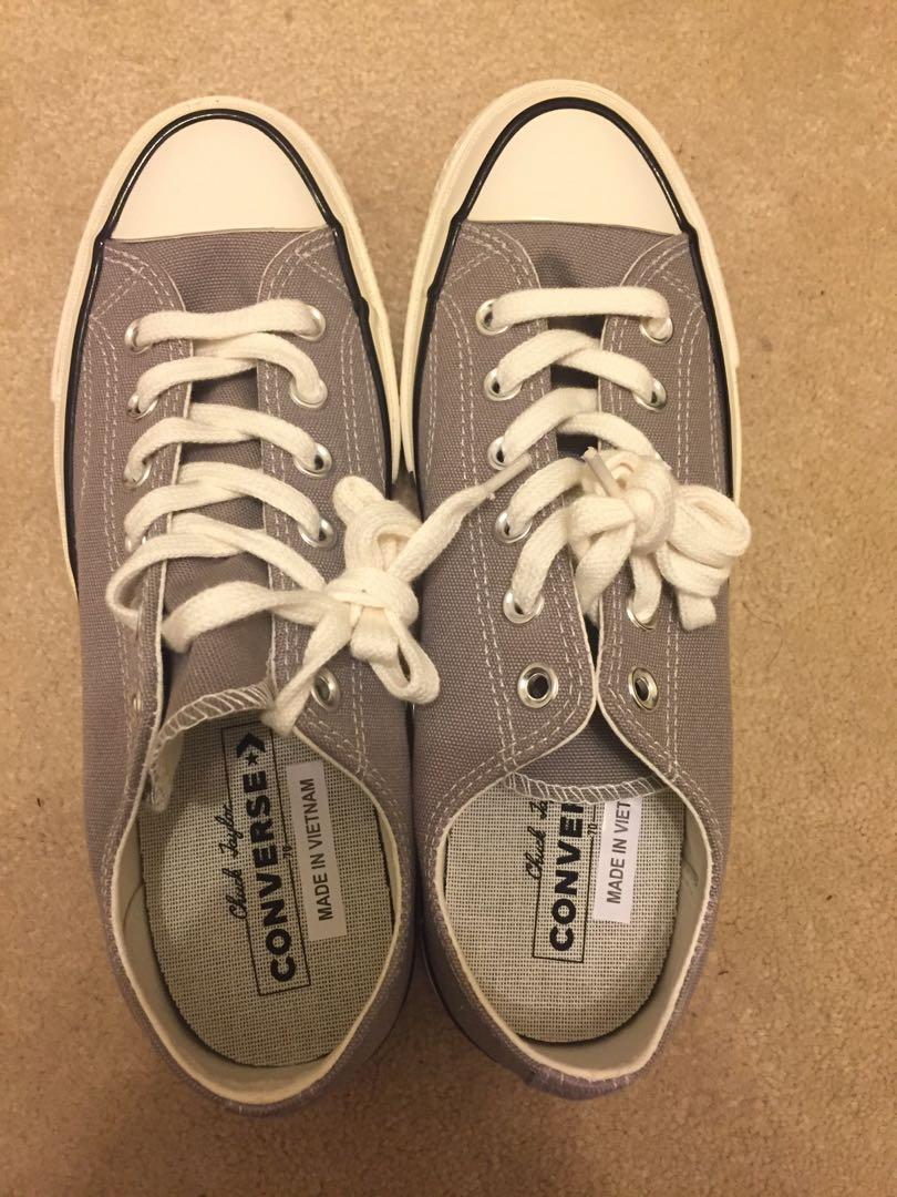 womens grey converse trainers