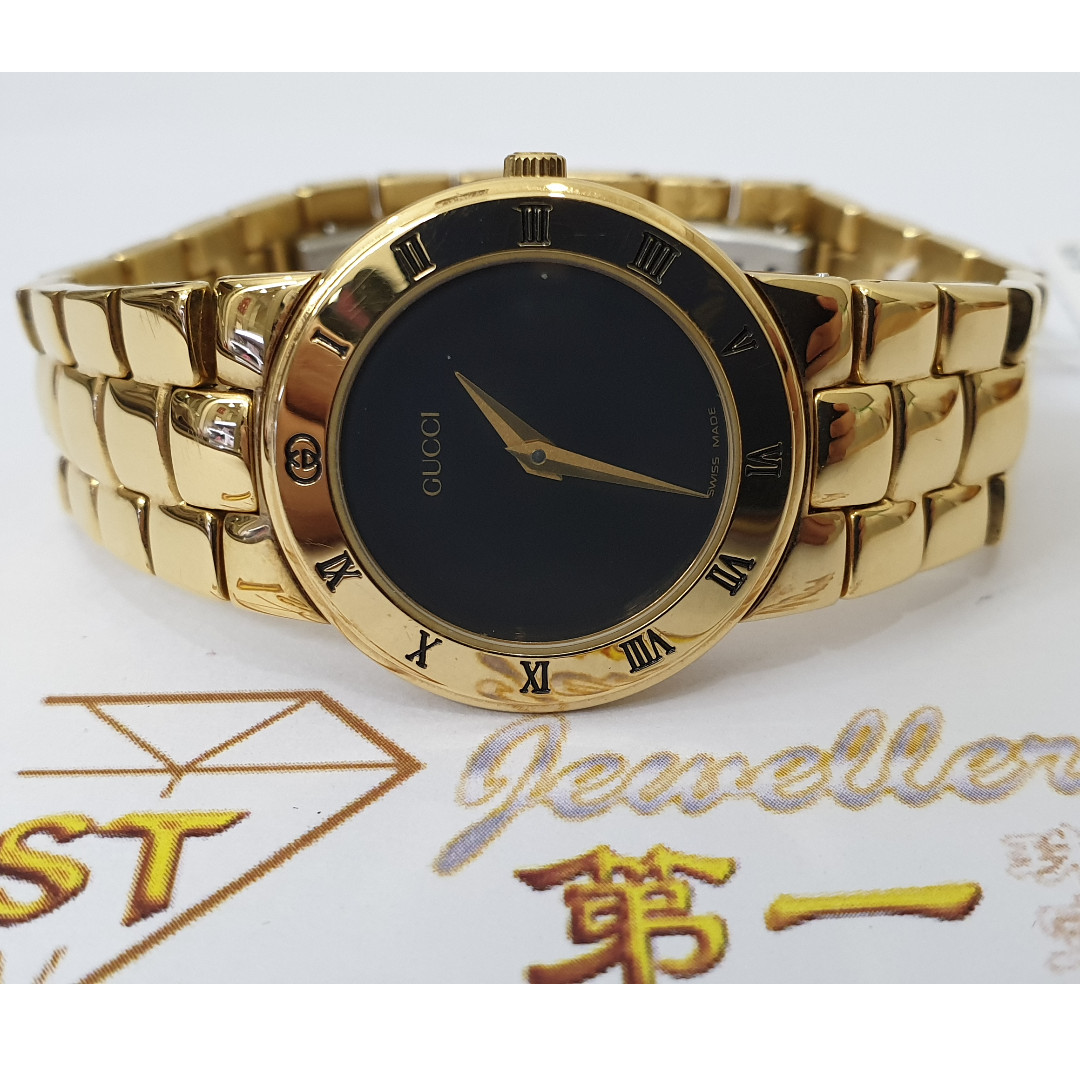 Gold gucci watch ladies cheap