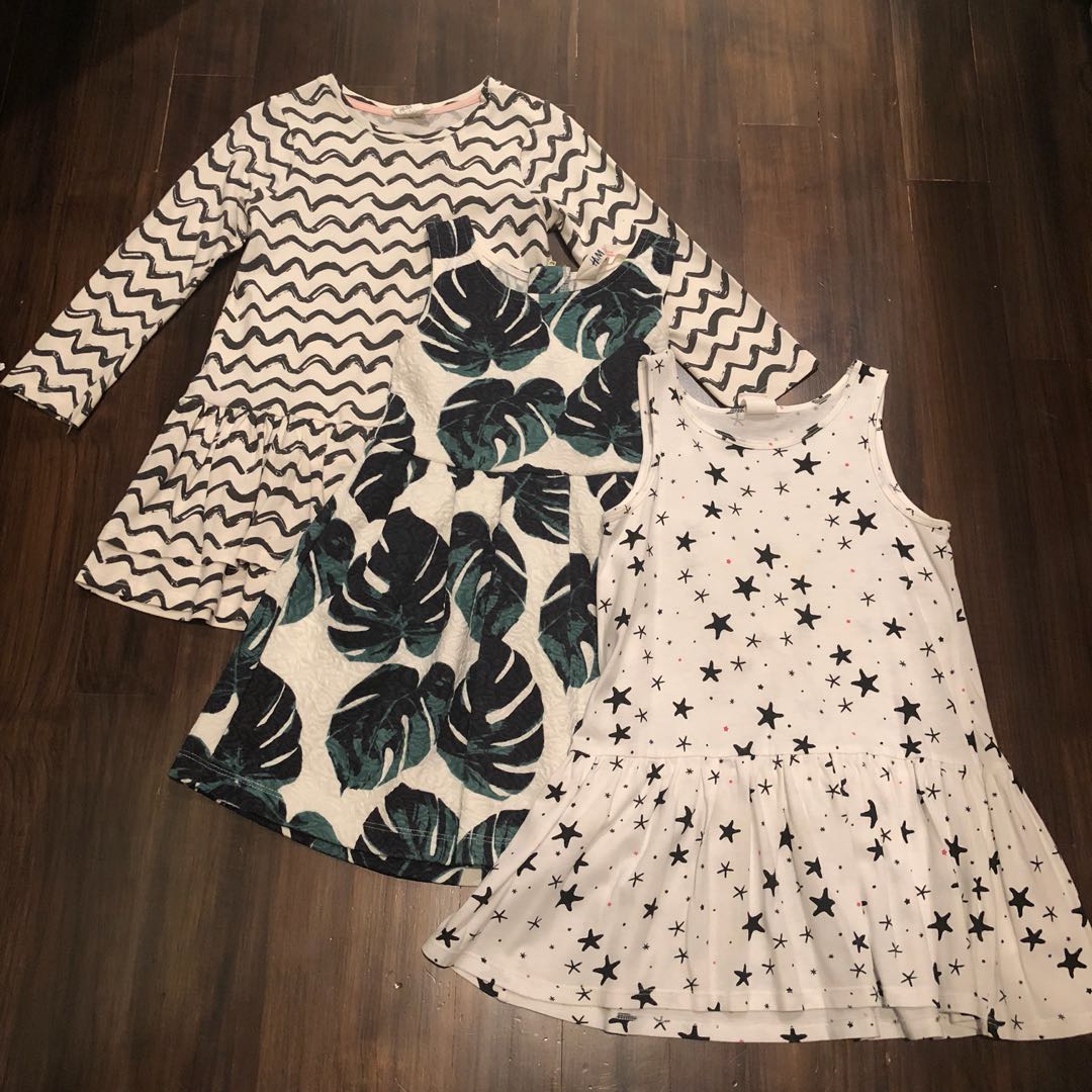 H M Kids Dresses Size 1 5 2 Years Old Set Of 3 Babies Kids Girls Apparel 1 To 3 Years On Carousell