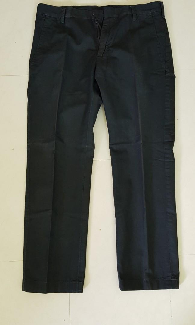 Izzue Men Semi Casual Faded Black Pants Men S Fashion Clothes