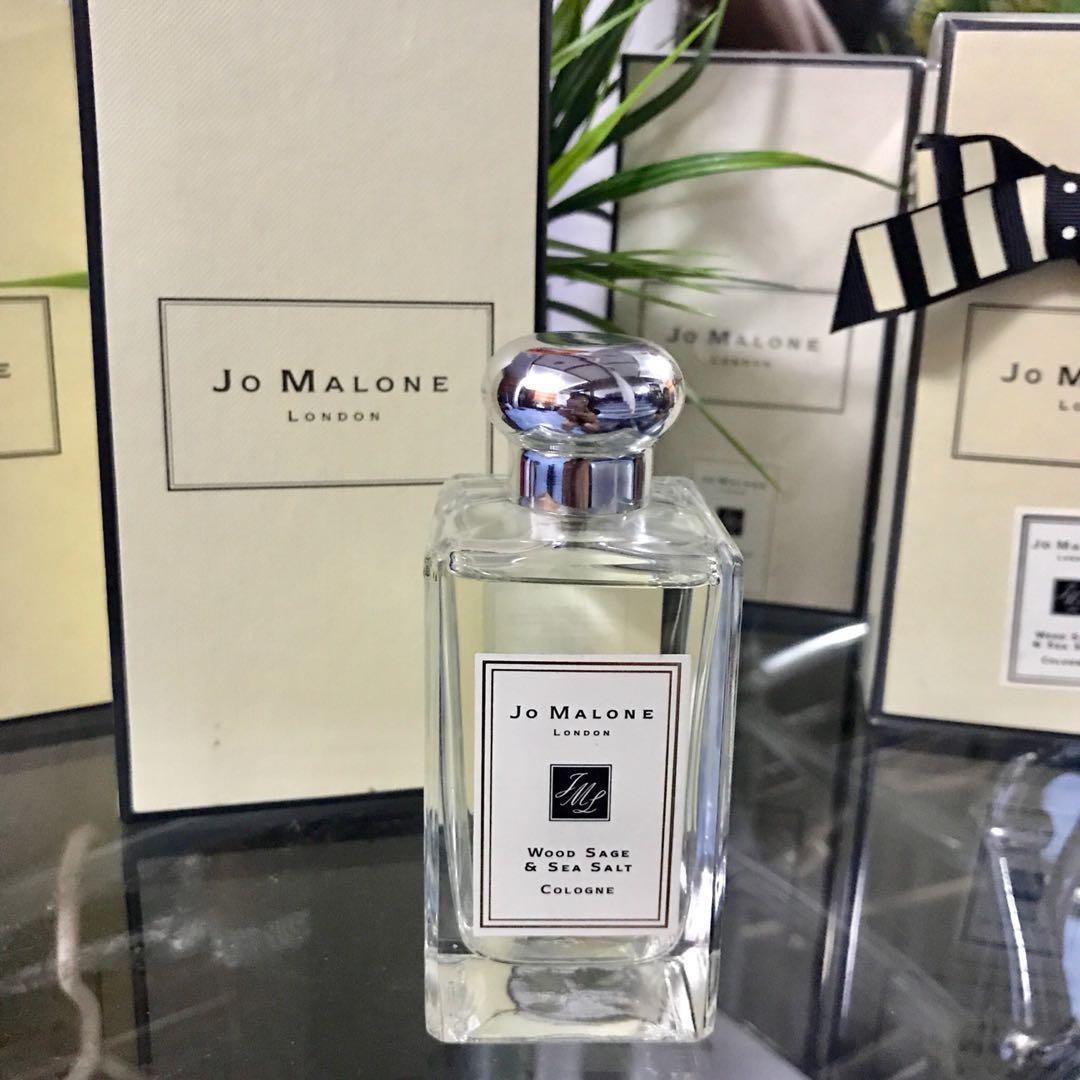 Jo Malone Wood Sage & Sea Salt (Category: Fragrance & Deodorants) located in Manila. Submitted by acnesssss (Listing ID 208359499, Image 1). Description: Not sealed, sprayed less than 5 times to test scent.