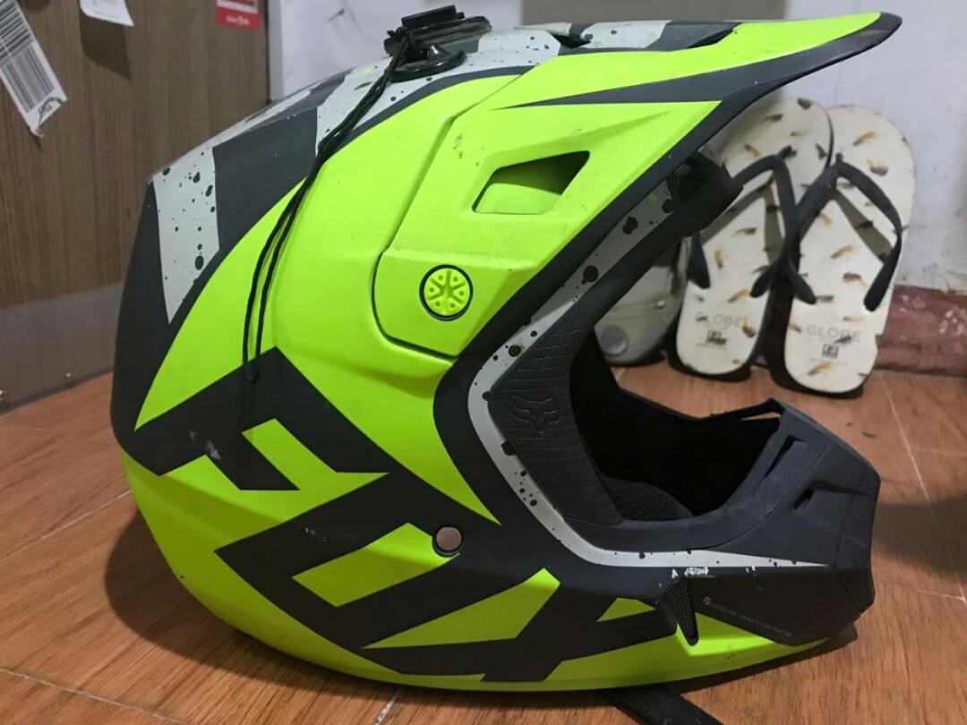 Jual Helm Helmet trail cross mx Fox V2 Size XL original Motor di