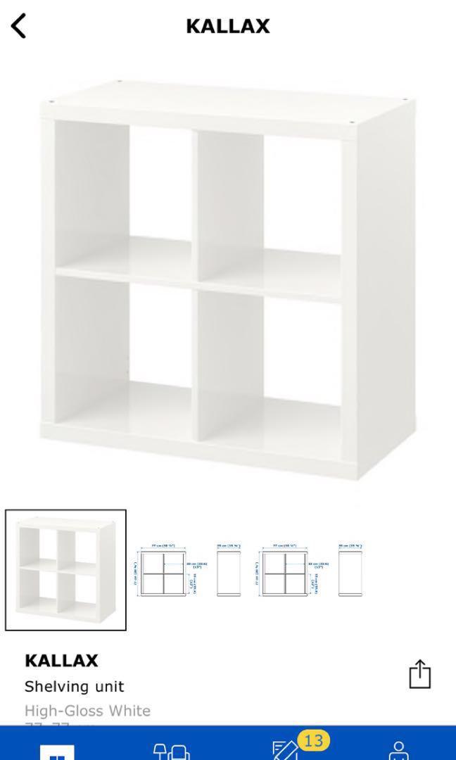 Kallax Shelving Unit on castors, Furniture & Home Living, Furniture