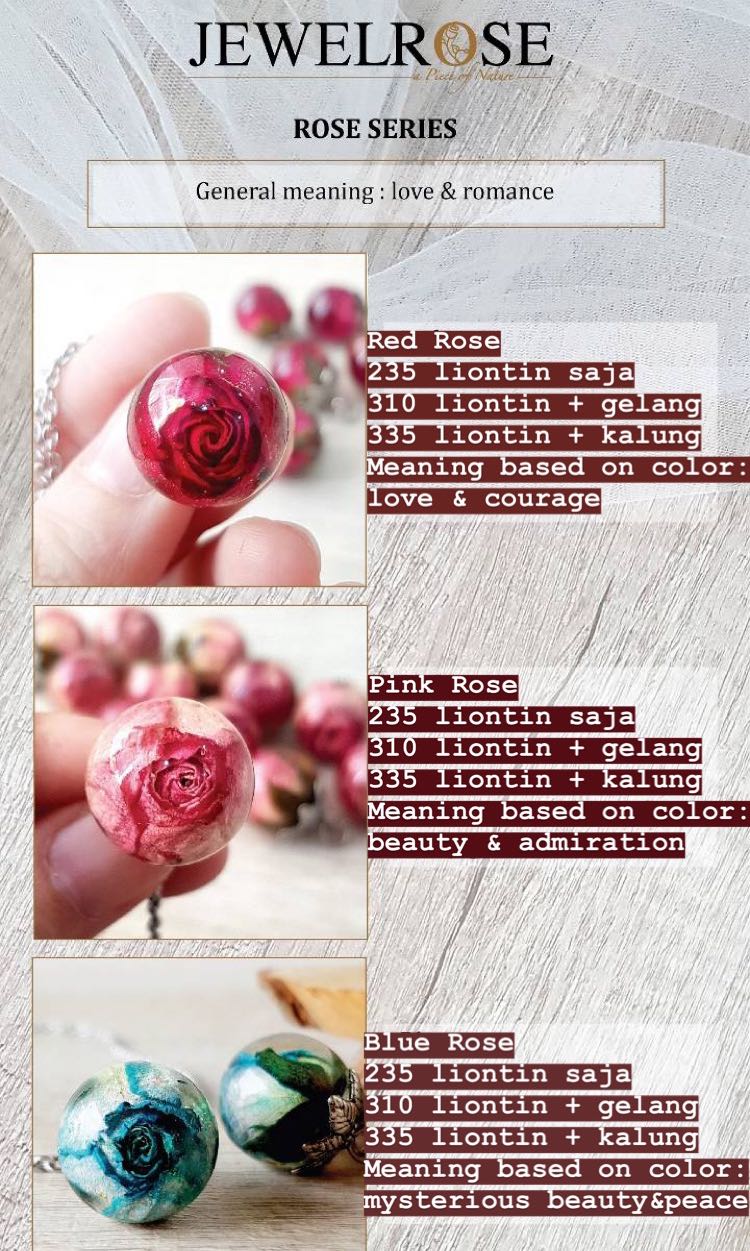 Liontin Bunga Rose Series Bisa Dijadikan Kalung Gelang Fesyen Wanita Perhiasan Di Carousell