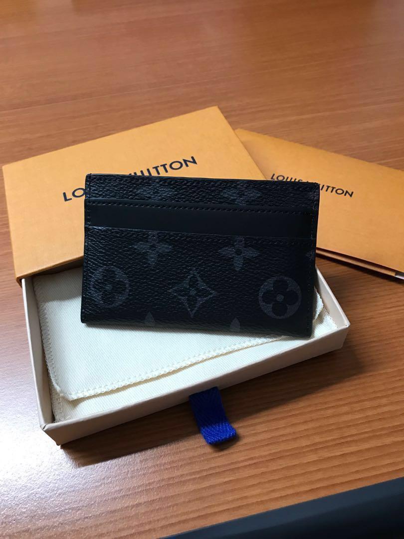 Louis Vuitton Monogram Eclipse Porte Double Cardholder, Luxury, Bags & Wallets on Carousell
