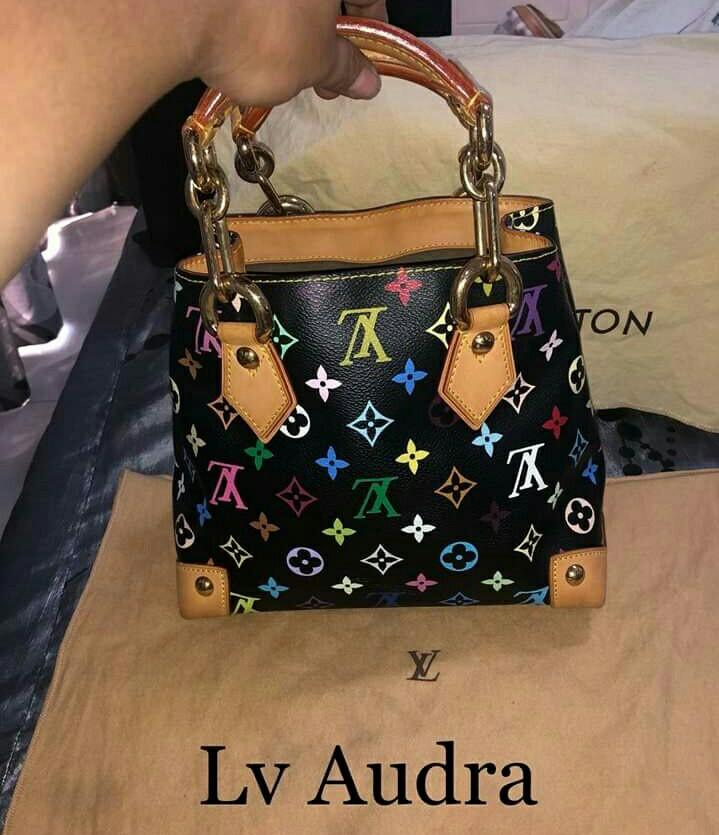 Louis Vuitton Audra Handbag Monogram Multicolor Black 4386203