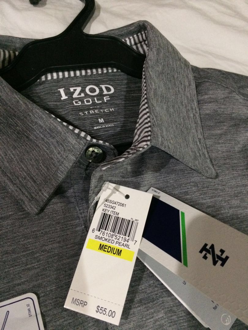 IZOD Polo shirt Golf Stretch Men s Fashion Tops Sets Tshirts