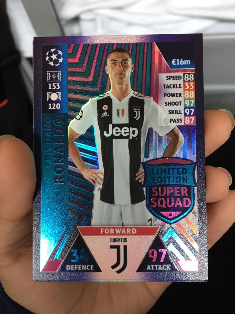 Match ATTAX Champions League 18/19 Cristiano Ronaldo Limited Edition Trading Card Juventus 18/19 