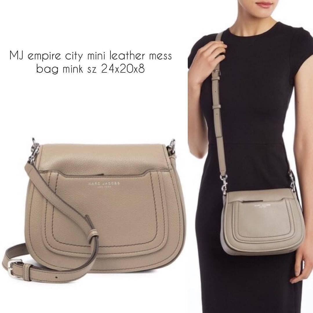 MJ empire city mini leather messenger bag mink sz 24x20x8 Barang