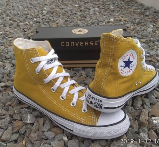 converse high cut mustard yellow