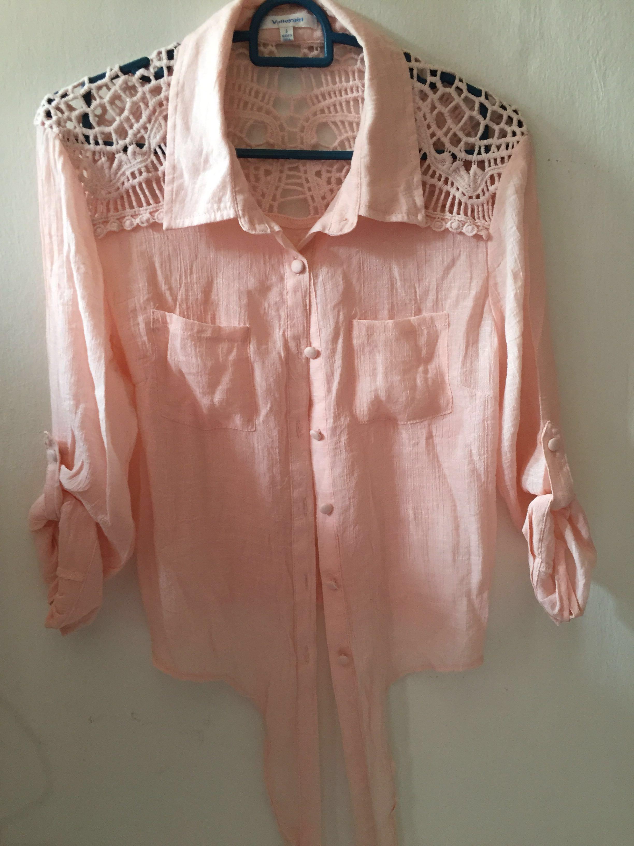 Pastel Pink Casual Top Women S Fashion Clothes Tops On Carousell