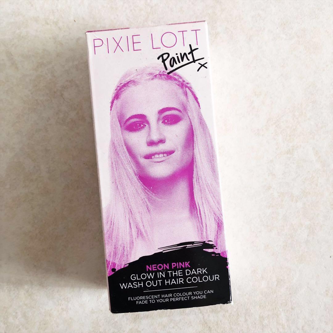 Pixie Lott Paint Neon Pink Glow In The Dark Wash Out Hair Colour Health Beauty Hair Care On Carousell