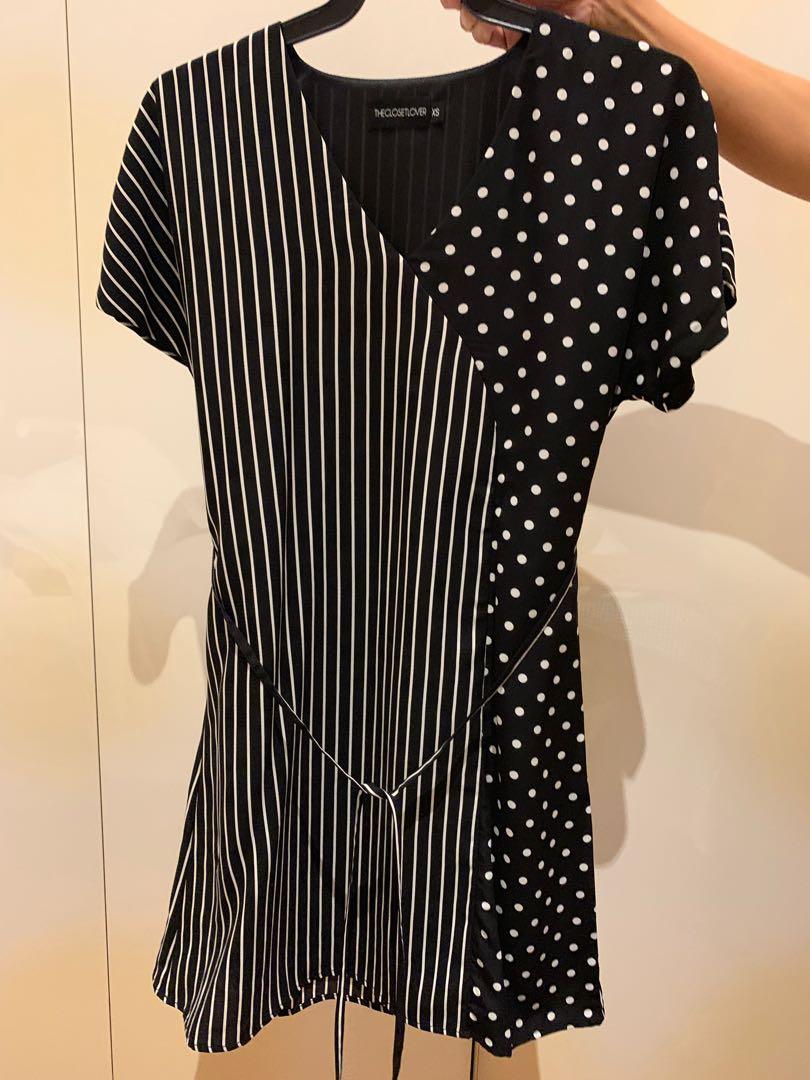 polka dot stripe dress