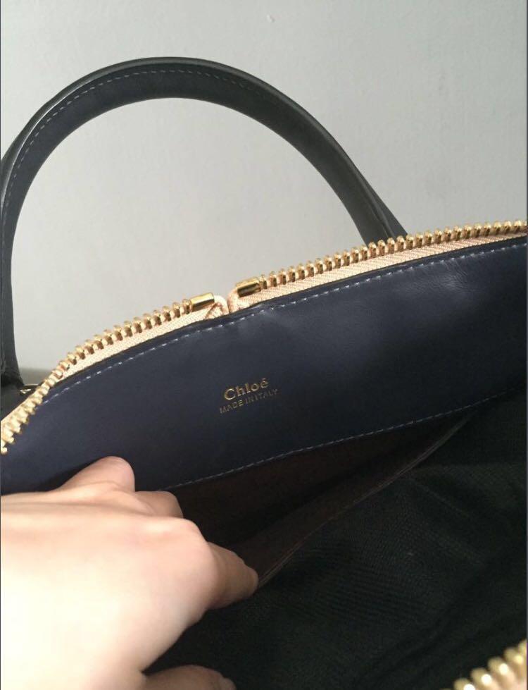 Pre loved Chloe two tone small Baylee Tote Bag Women s Fashion