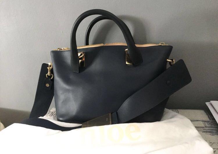 Pre loved Chloe two tone small Baylee Tote Bag Women s Fashion