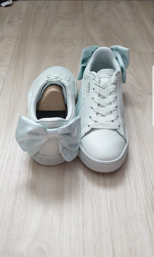 mint color sneakers