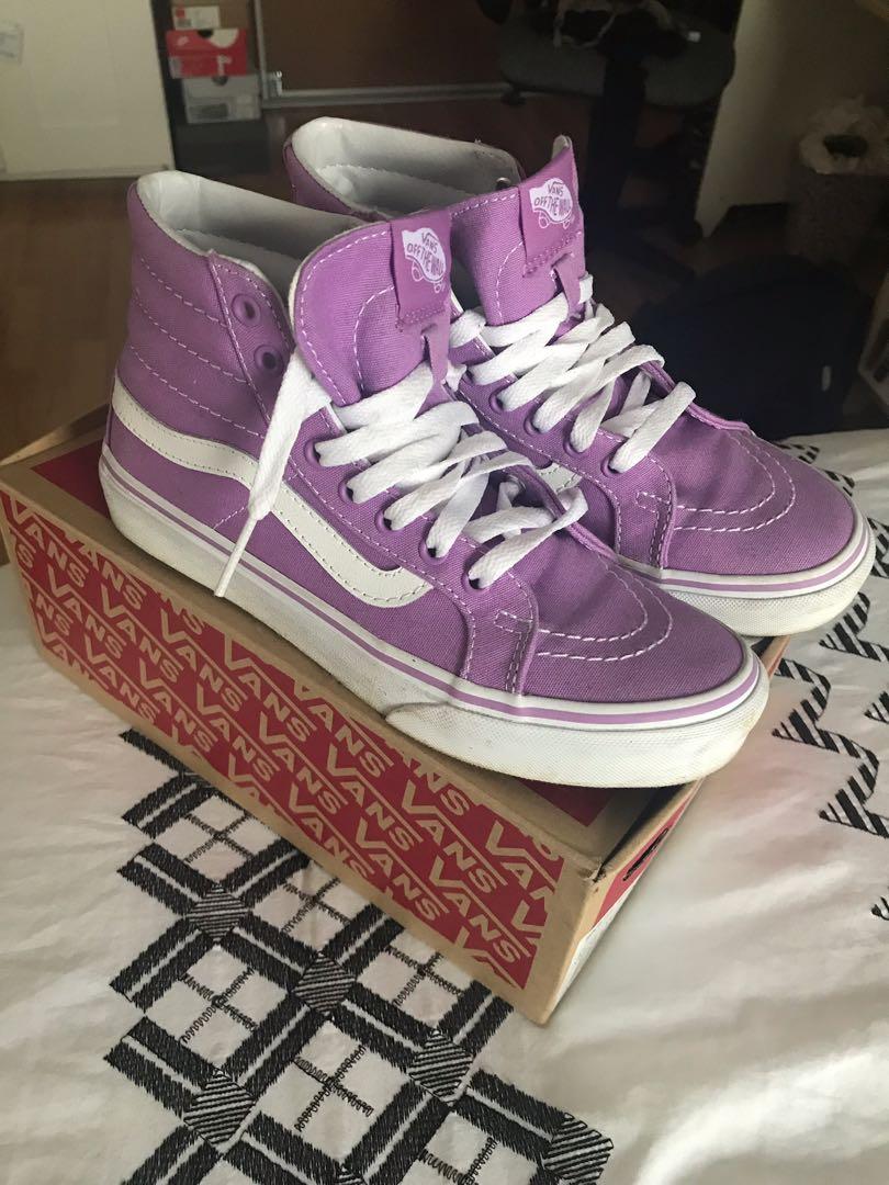 purple high top vans