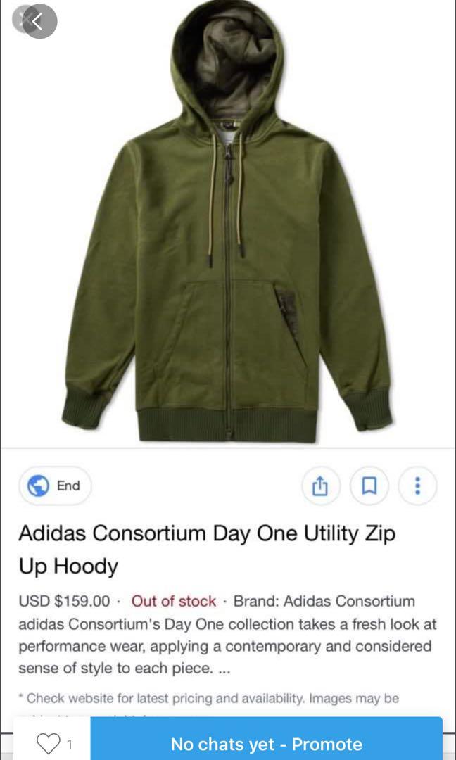 Repost Adidas utility zip up hoodie