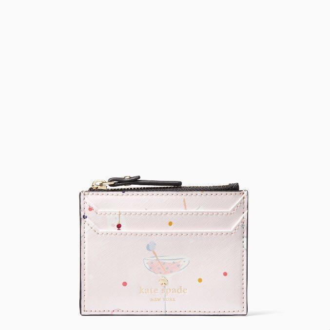 SALE Kate Spade Dashing Beauty Lalena Card Coin Holder Champagne