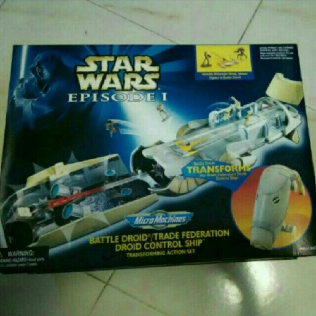Star Wars Episode 1 Micro Machines Action Fleet Battle Droid Trade Federation O