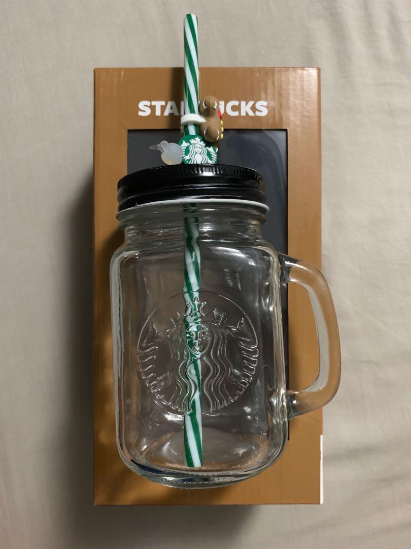 Starbucks Mason Jar, Furniture & Home Living, Kitchenware & Tableware