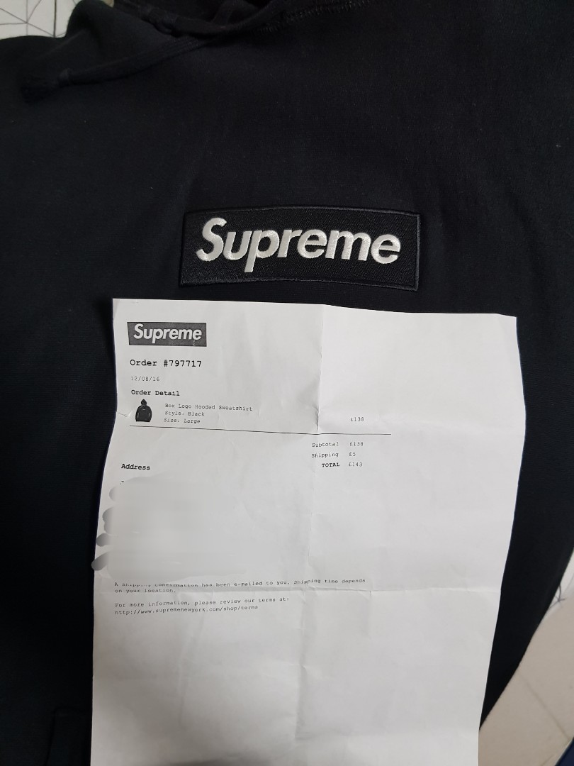 supreme box logo hoodie fw16