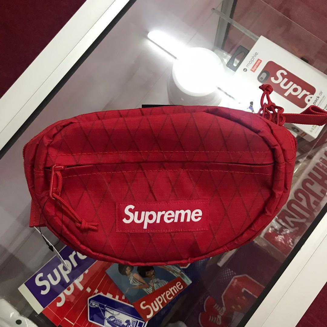 supreme red waist bag fw18