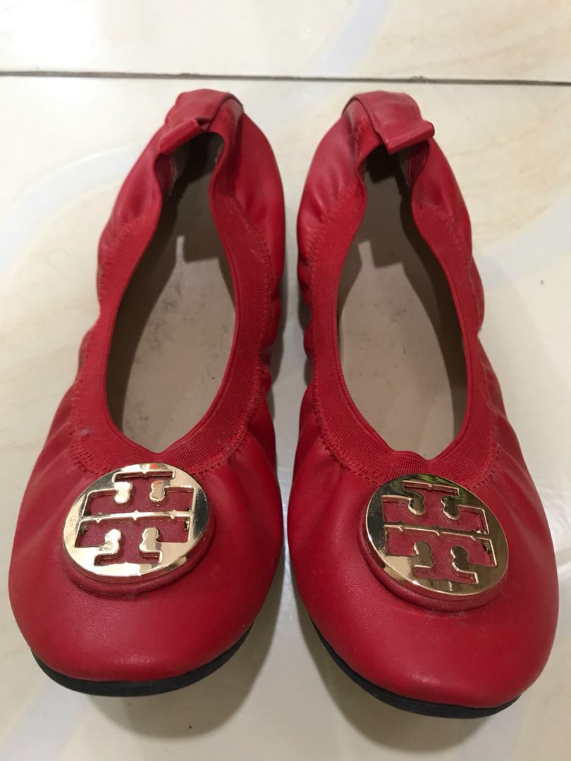 tory burch red flats