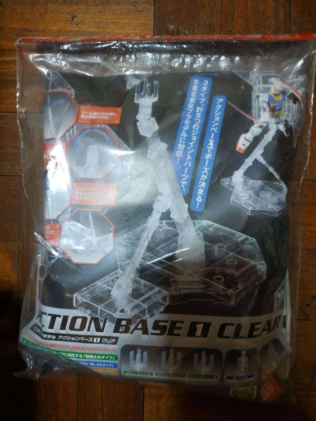 Action base (Category: Gundam Model Kits) located in Singapore. Submitted by osirisx (Listing ID 210843417, Image 1). Description: Clear base.