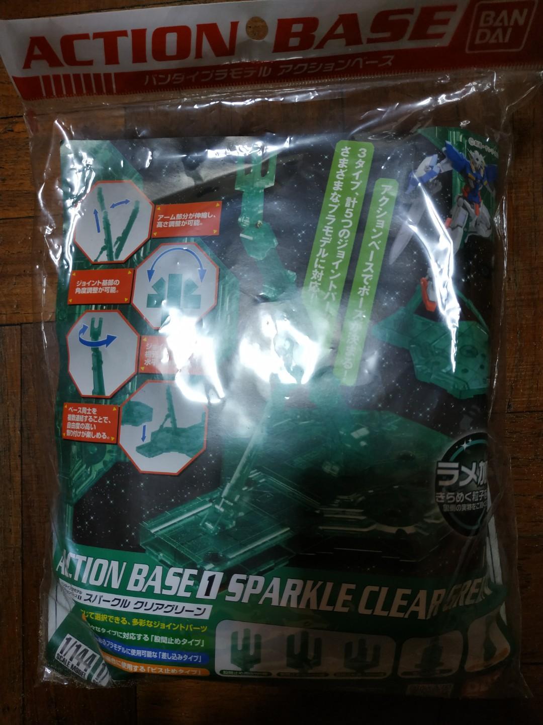 Action base (Category: Gundam Model Kits) located in Singapore. Submitted by osirisx (Listing ID 210844188, Image 1). Description: Clear sparkle green.