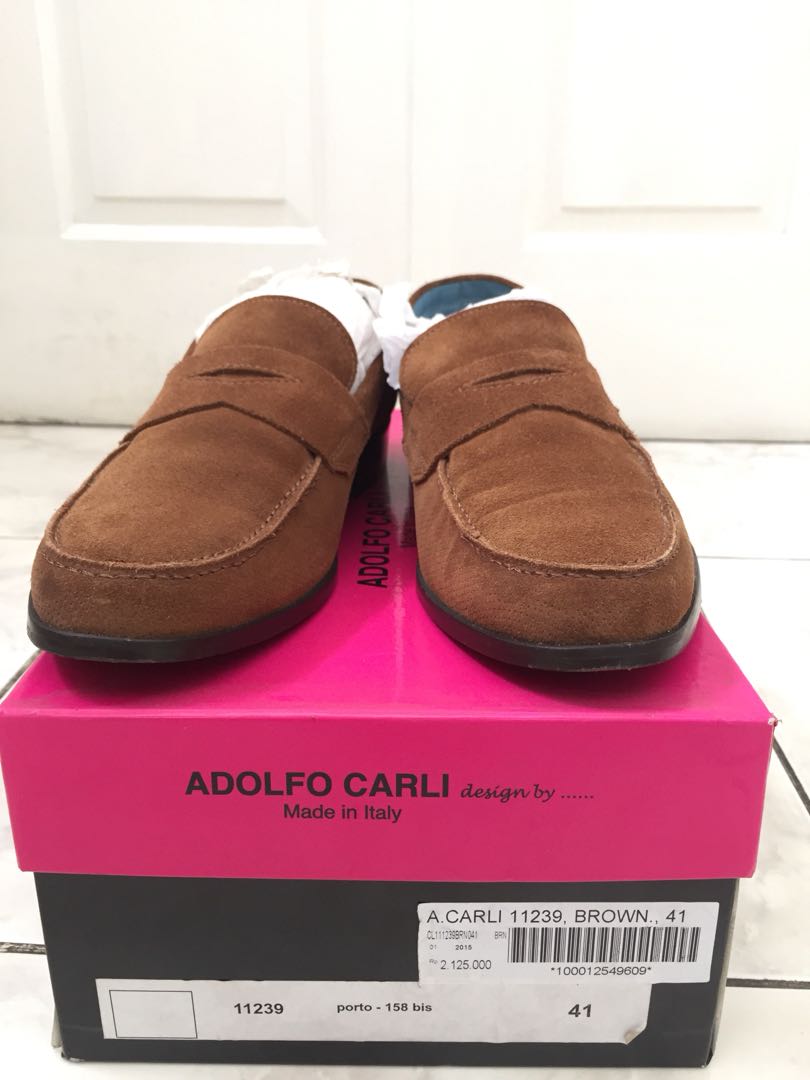 Adolfo Carli Brown Suede Men Shoes