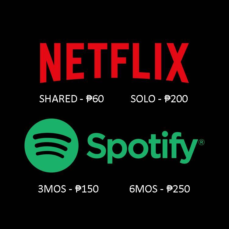 AFFORDABLE NETFLIX & SPOTIFY PREMIUM ACCOUNT (Category: Media Streamers & Hubs) located in Manila. Submitted by htmlreslie (Listing ID 210695696, Image 1). Description: NETFLIX PREMIUM ACCOUNT 60/mo (shared account, up to 1 user only) 200/mo (solo account, up to 5 users) SPOTIFY PREMIUM ACCOUNT 150/3mos 250/6 mos AVAIL NOW!! MOP: GCash, Cash-in at 7/11 Interested? Pm for inquiries..
