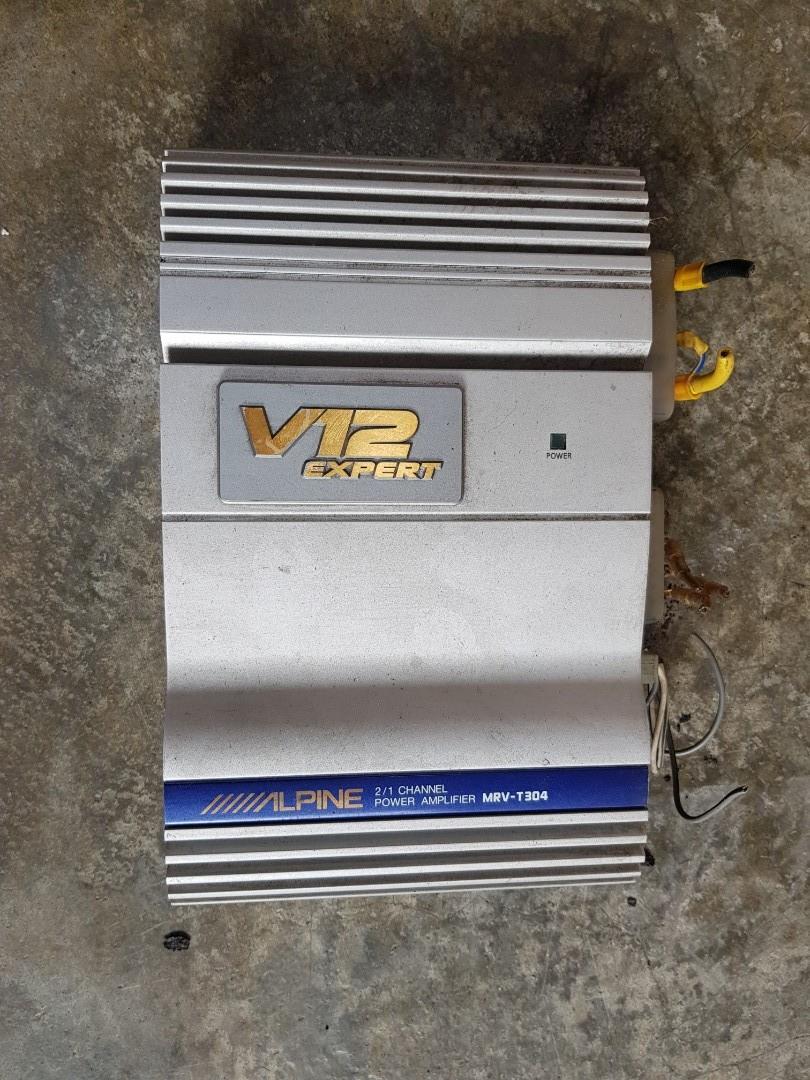 Alpine V12 Car 2 Channel Amplified, Auto Accessories on Carousell