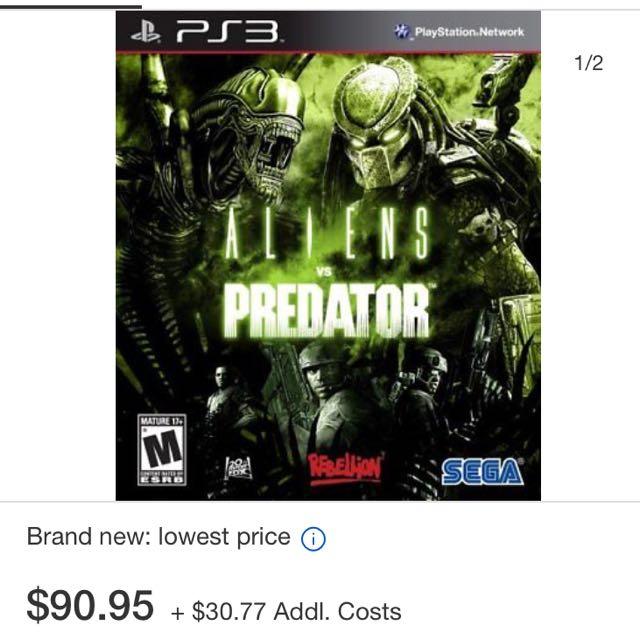 Authentic PS3 Aliens vs Predator (Category: PlayStation) located in Makati City. Submitted by good_deals2026 (Listing ID 210799891, Image 3). Description: Good condition. Brand new retail now is USD 90. .
