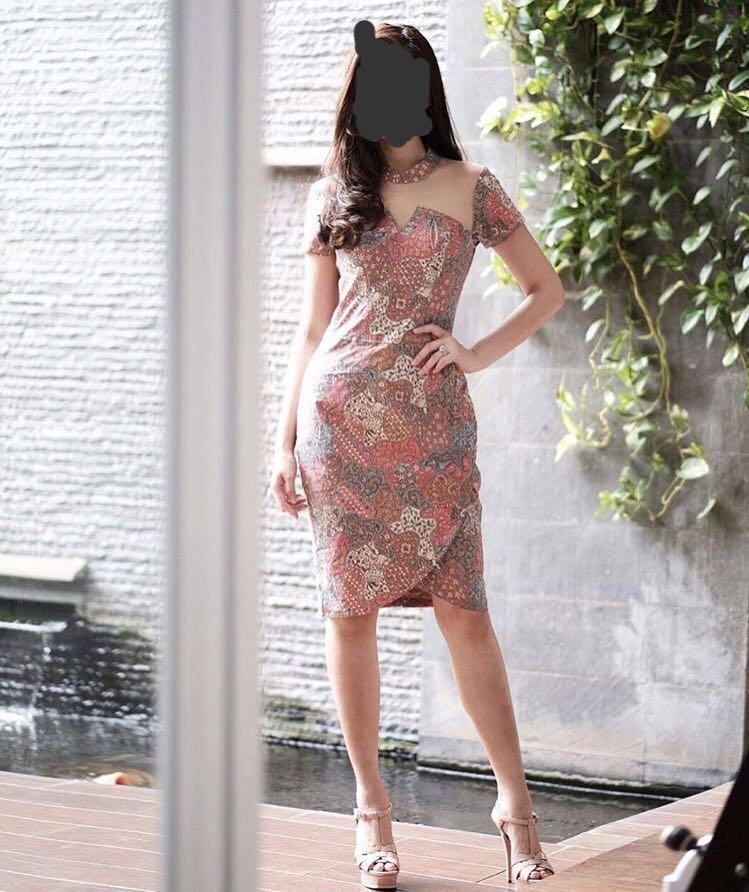Batik Couple Pink Perca Fesyen Wanita Pakaian Wanita Gaun Rok Di Carousell