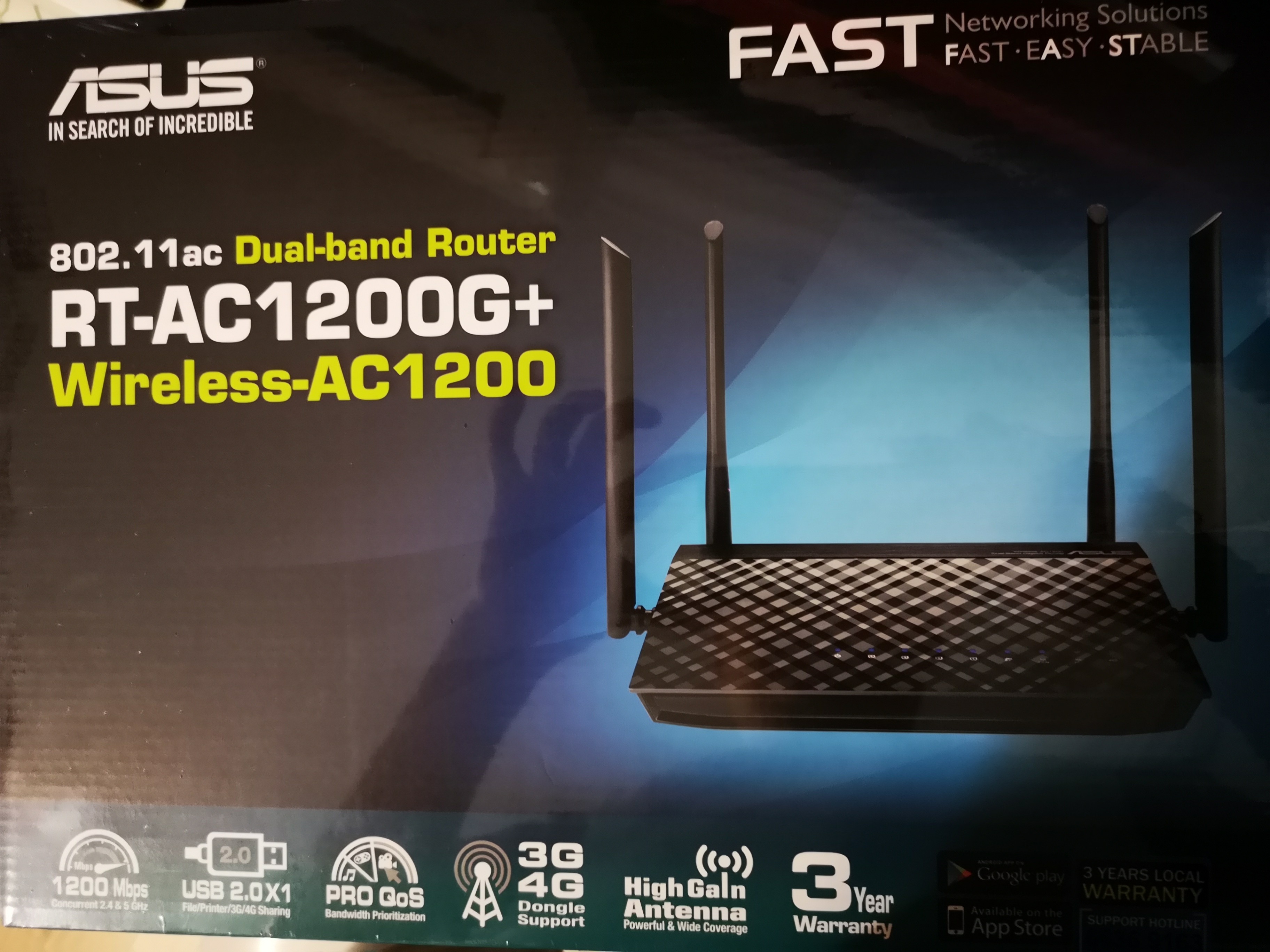 BNIB Asus router RTAC1200G+, Computers & Tech, Parts & Accessories