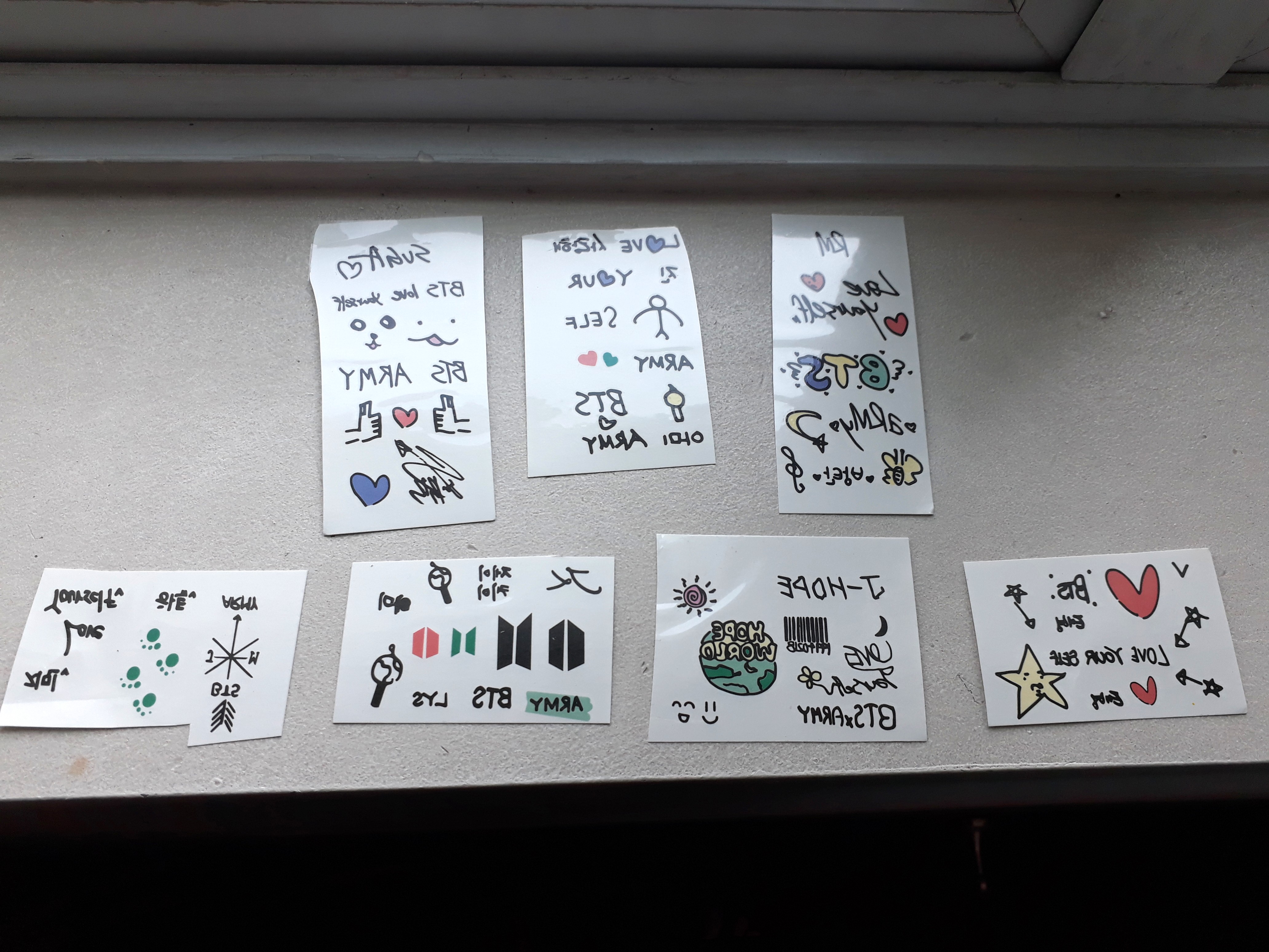 Bts Temporary Tattoo Entertainment K Wave On Carousell