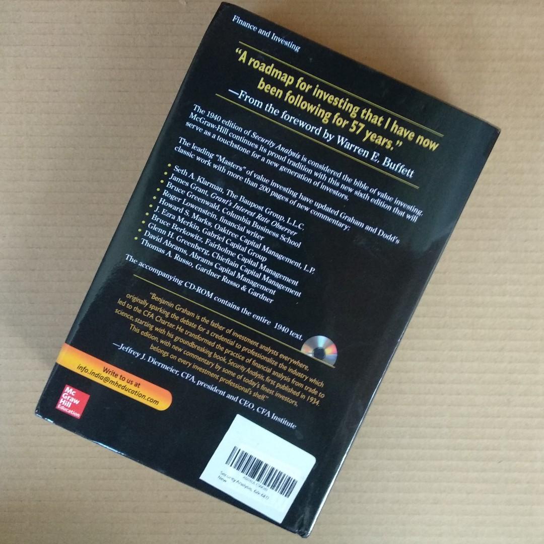 Buku Import Security Analysis Sixth Edition Buku Alat Tulis
