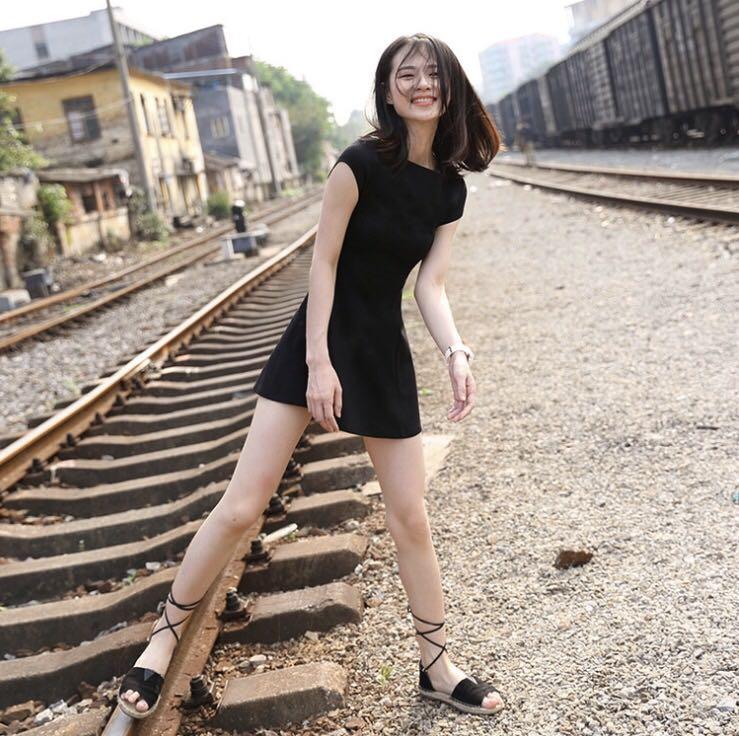 Girls casual black dress on sale