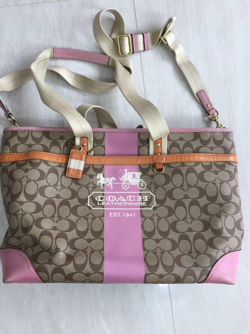 coach diaper tote