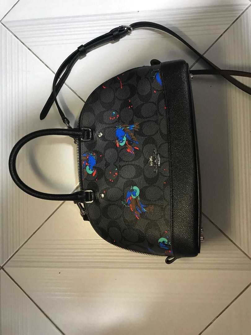 COACH MINI SIERRA SATCHEL IN GLITTER CROSSGRAIN LEATHER, Women's