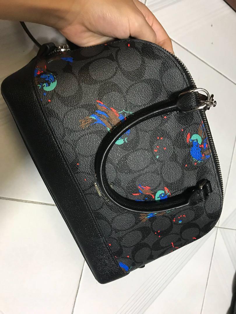 COACH MINI SIERRA SATCHEL IN GLITTER CROSSGRAIN LEATHER, Women's